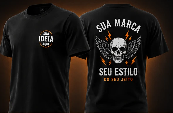 Camisetas personalizadas com estampa no peito e nas costas